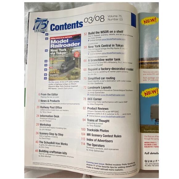 Lot 4 Model Railroader January to April 2008 Magazine Train Collect Layout Scale - Picture 8 of 11